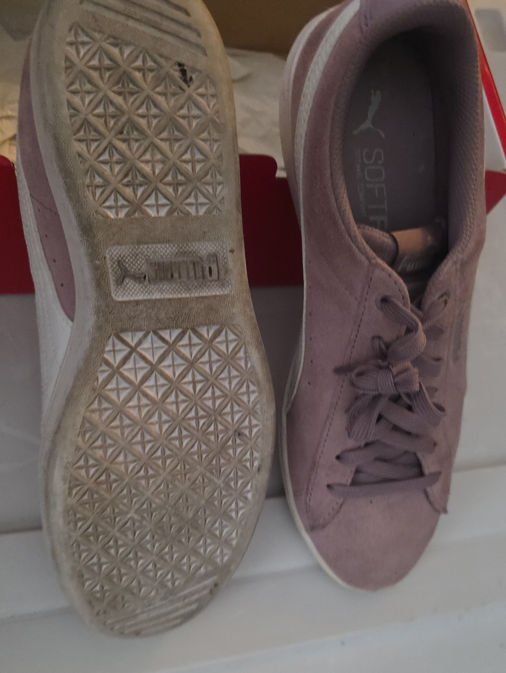 Puma Women's Dusty Pink Suede Sneakers